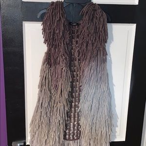 Blu Pepper Shag Ombré Vest